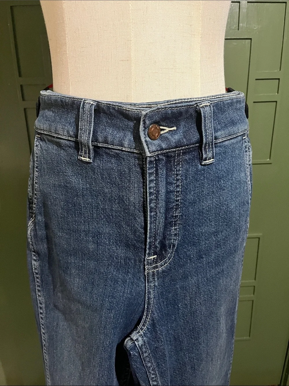 J. Crew Dark Blue Wide-Leg Denim Jeans